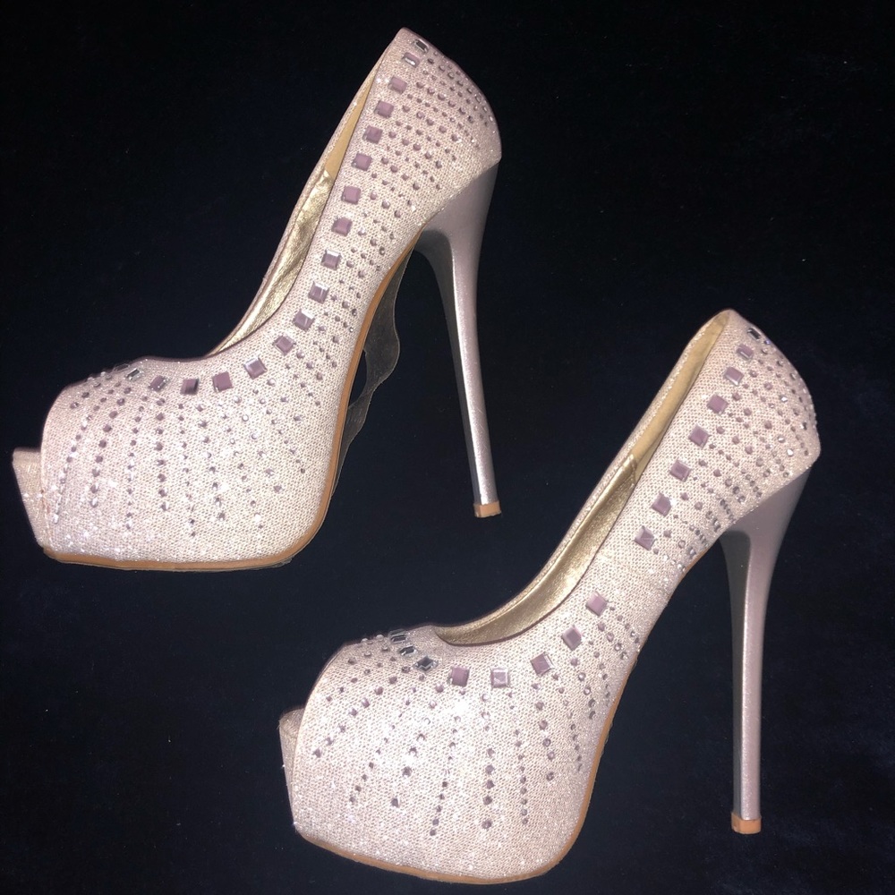 Bridal/ fancy rhinestone platform heels